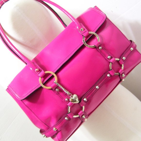 XOXO Handbags - XOXO Fashion Handbag  Vegan Hot Pink with Gold Metal Accents  NWOT